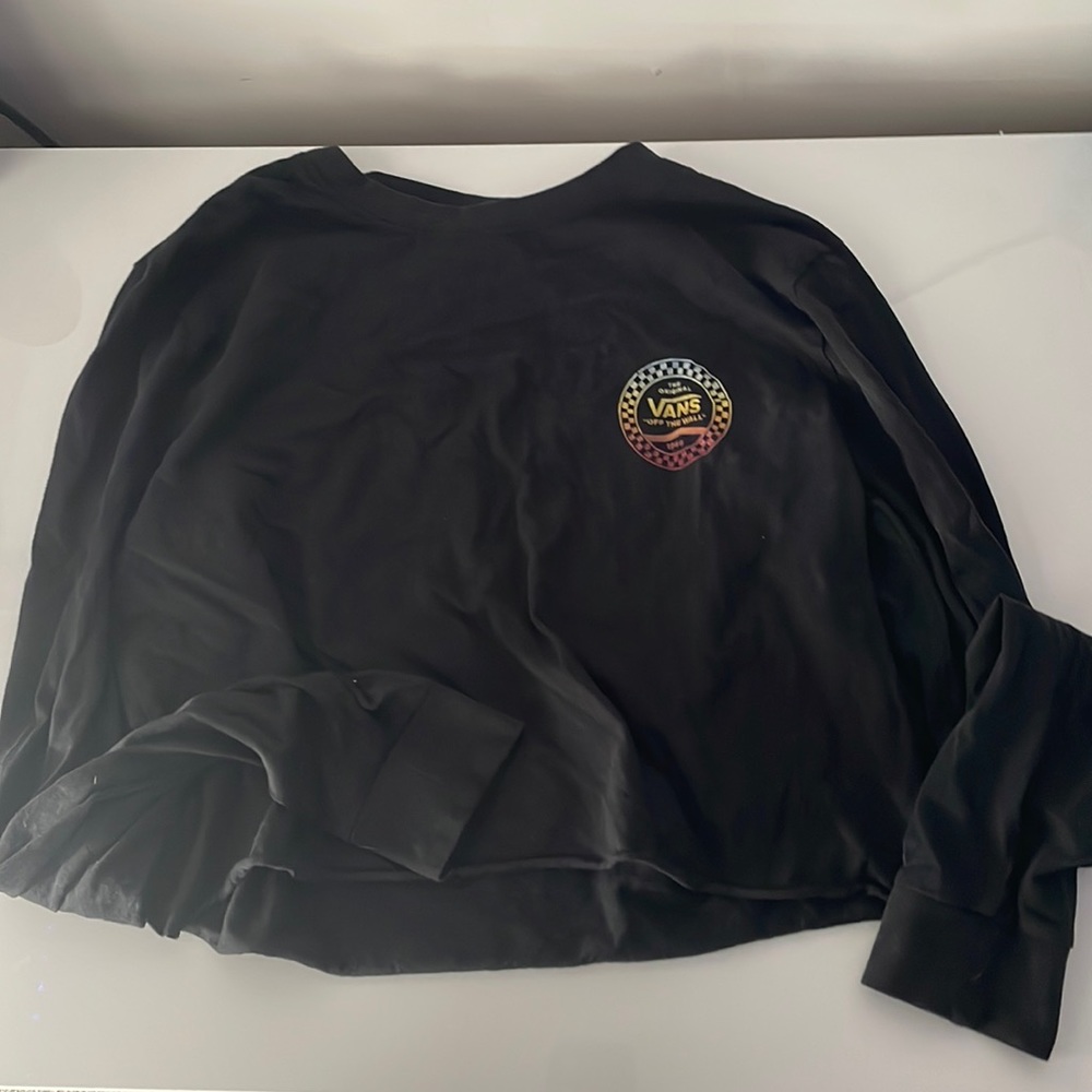 Vans long sleeve cropped shirt S